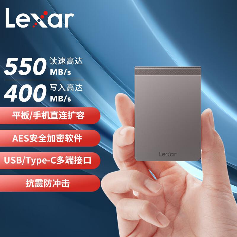 雷克沙(Lexar) SL200-500G Type-c USB3.1接口 可加密移动固态硬盘 (计价单位：个) 灰色