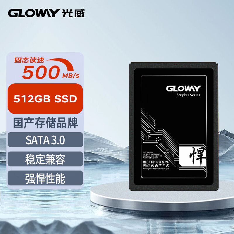 光威STK512GS3-S7固态硬盘512GB SSD  SATA3.0接口 悍将系列(单位：个)