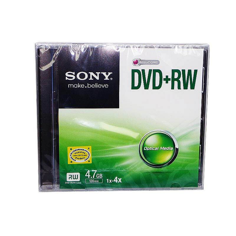 索尼DVD+RW刻录盘单片装(盒)