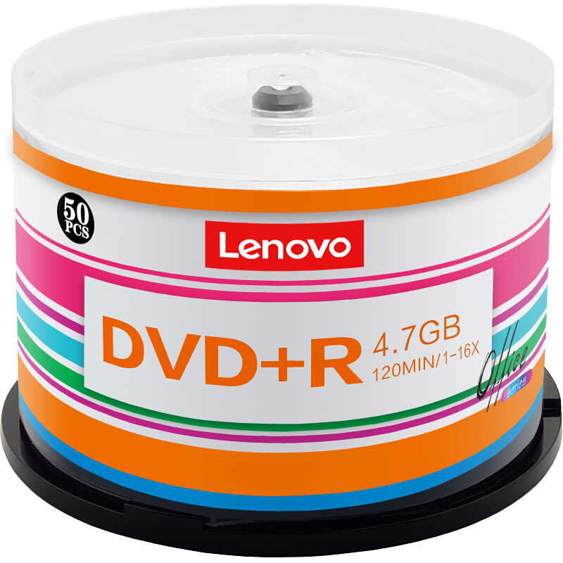 联想DVD+R光盘/刻录盘16速4.7GB(桶)