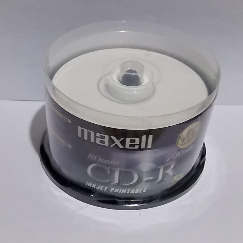 麦克赛尔CD-R52速700MB打印刻录盘50片/桶（桶）（北京专供）
