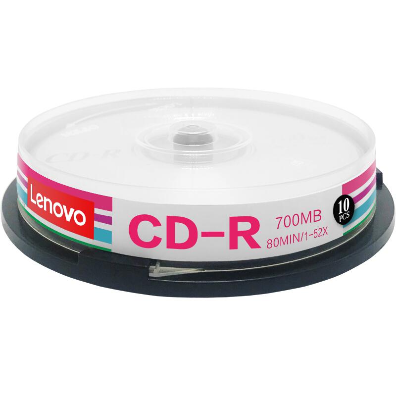 联想CD-R光盘/刻录盘52速700MB办公系列桶装10片空白光盘（桶）