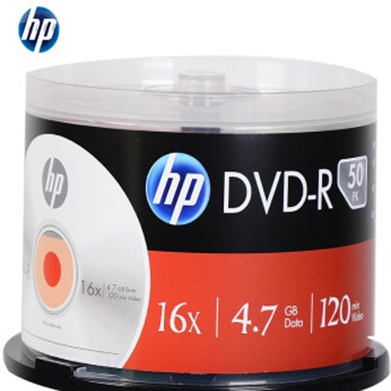 惠普（HP）DVD-R空白光盘 16速4.7GB 50片/盒2盒/组（单位：组）
