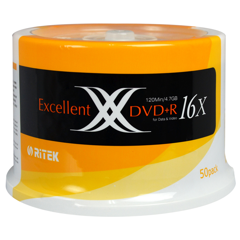 铼德台产X系列 DVD+R 16速4.7G 空白光盘/光碟/刻录盘 桶装50片（桶）