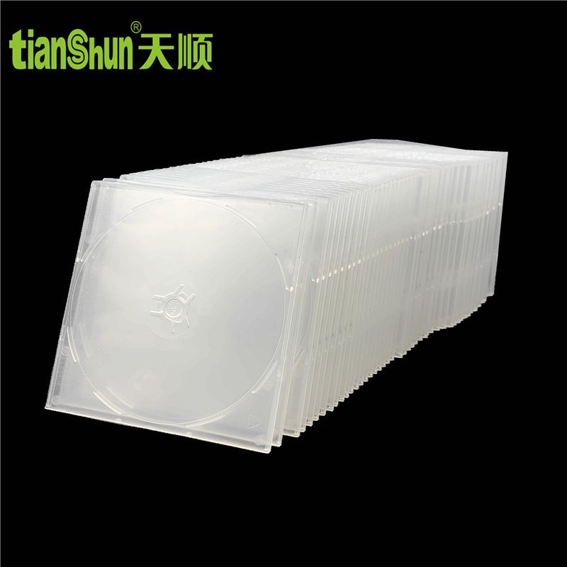 天顺光盘盒 单面方形塑料光盘盒50个装/可插封面（包）