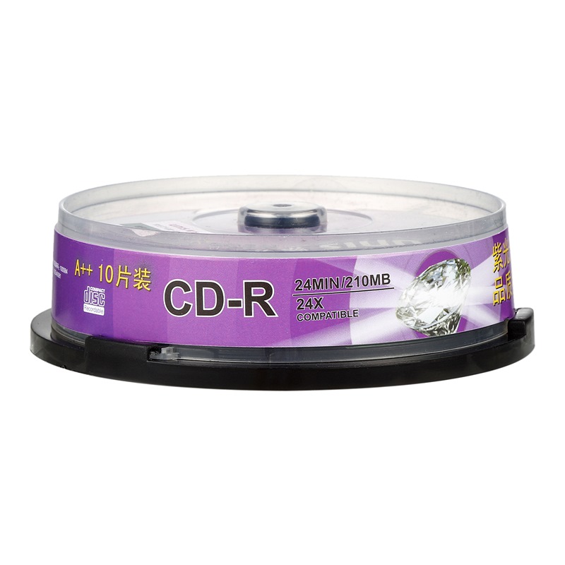 紫光（UNIS）CDR光盘 钻石系列 8CM(3寸)小盘 24速 桶装10片（桶）