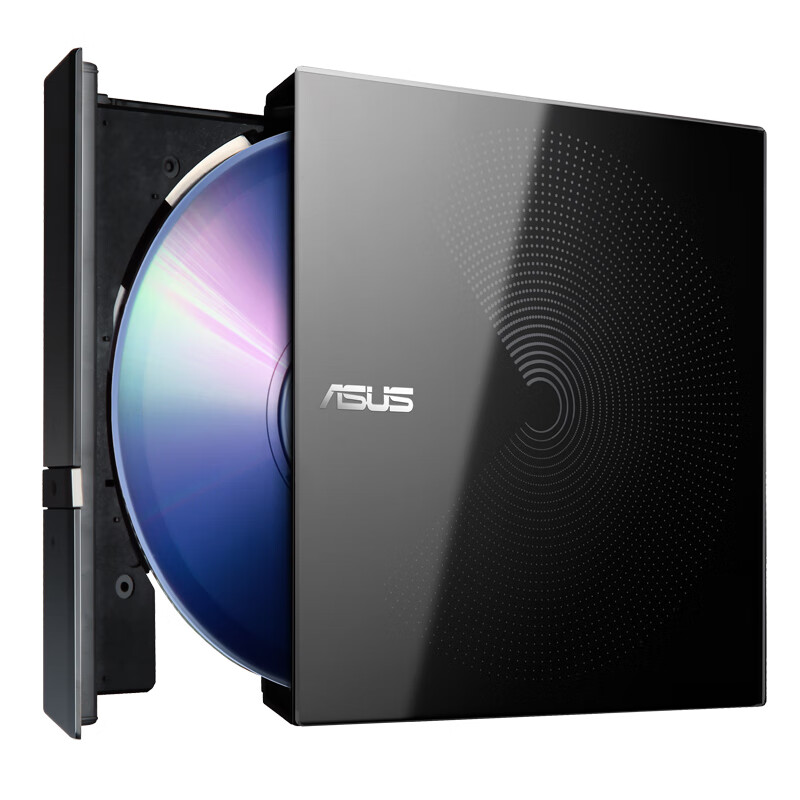 华硕(ASUS)SDR-08B1-U外置移动DVD光驱 8倍速 USB2.0  黑色(兼容Win7、Win10和苹果 操作系统) 无刻录（单位：个）