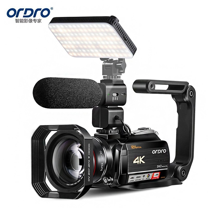 欧达（ORDRO）AC5摄像机专业4K直播摄影机高清数码录像机DV抖音vlog短视频会议婚庆家用旅游 12倍光学变焦（单位：部）