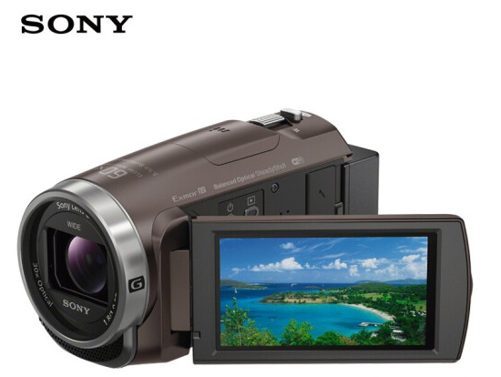 索尼（SONY）HDR-CX680 高清数码摄像机 5轴防抖 30倍光学变焦（棕色） 家用DV/摄影/录像（台）