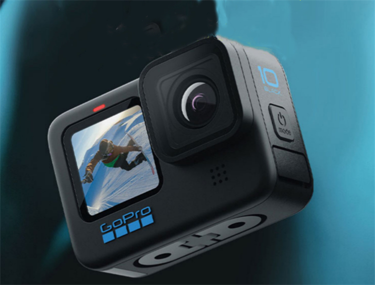GoPro HERO10 相机 像素2300万 运动相机 自拍续航礼盒 Vlog摄像机 单机*1个+三向自拍杆*1个+双充*1个+单电池*1块+64G内存卡*1张 黑色(套)