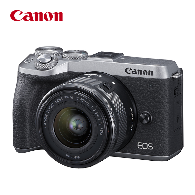 佳能EOS-M6-Mark-II微单数码相机-黑色+15-45标准变焦镜头套装（网络模块拆除版）（套）
