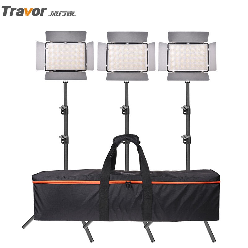 旅行家(Travor) LED摄影灯补光灯 影视灯光 600AS 演播室摄像灯 三灯套装（套）