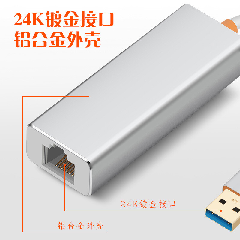 联刀 USB3.0转千兆网口3口HUB分线器（单位：个）