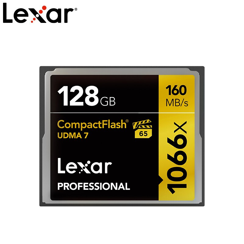 雷克沙1066X 128G佳能尼康单反专业摄像机4K存储卡cf卡 读160MB/s 写155MB (块）