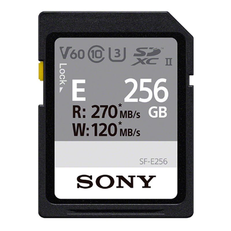 索尼(SONY) 256GB SD存储卡SF-E256读速高达270MB/s（单位：张）
