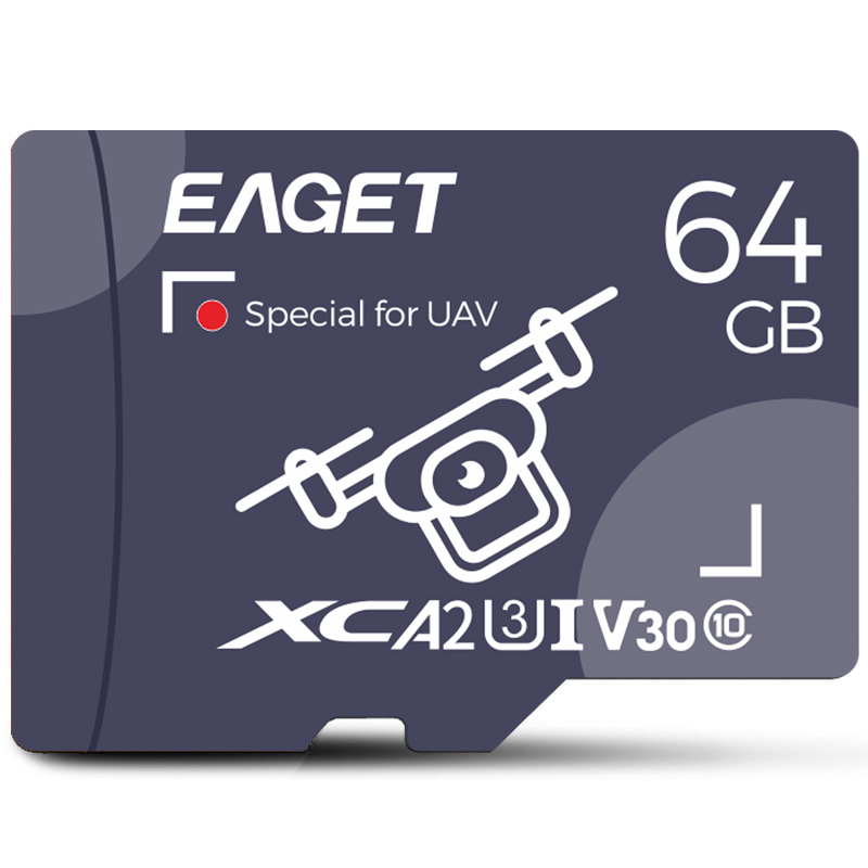 忆捷（EAGET）T5无人机存储卡高速稳定4K高清流畅 读速高达160MB/s高速TF卡 64G （个）