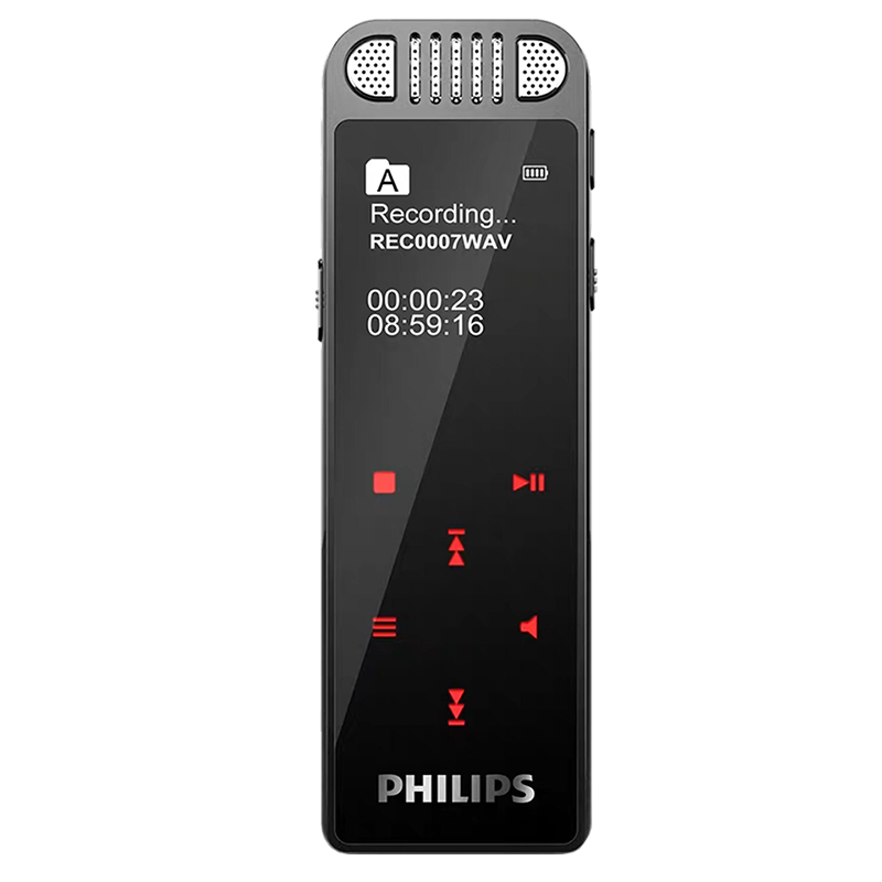 飞利浦VTR8060录音笔 16GB 黑色 支持语音转文字（个）