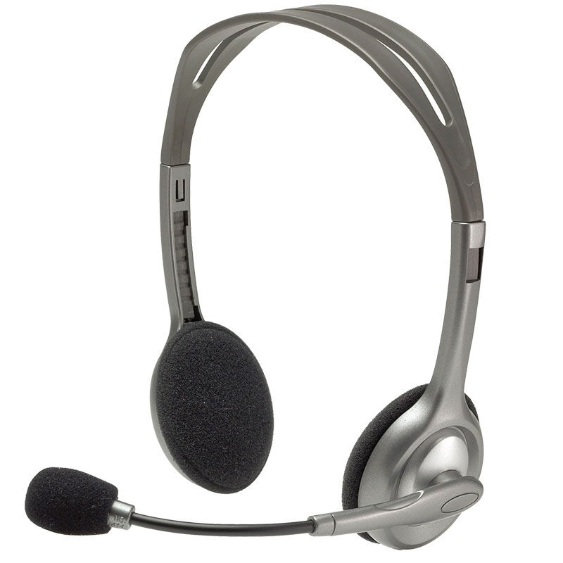 罗技 H110 头戴式耳机 灰色 (单位:个)