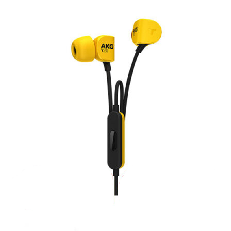 爱科技Y20U通用线控带麦克风入耳式耳机黄色 (单位：个)