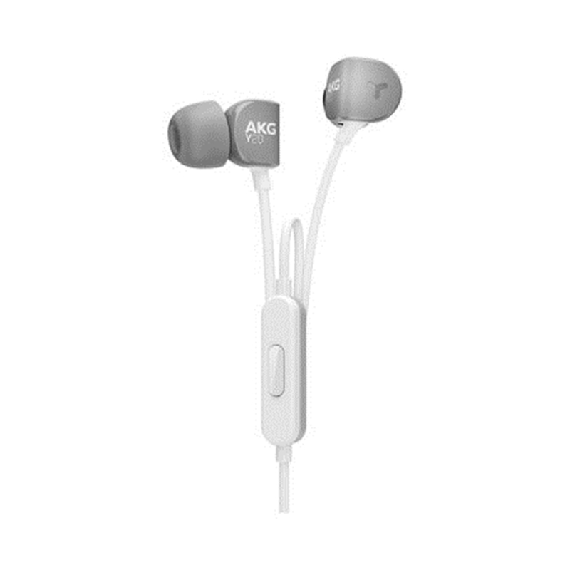 爱科技Y20U通用线控带麦克风入耳式耳机灰色 (单位：个)