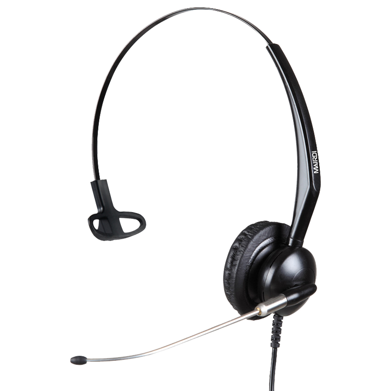 麦尔迪(MAIRDI)MRD512T头戴式呼叫中心话务耳机/客服办公降噪耳麦/QD单耳式/3.5mm双插头(适用双孔电脑) （个）