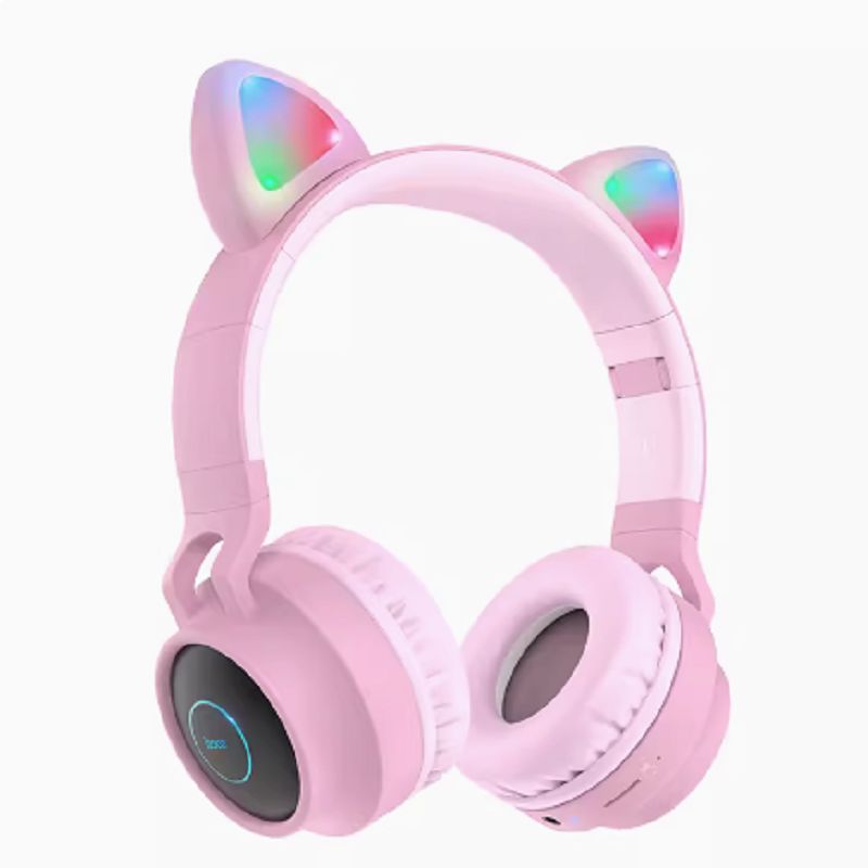 浩酷（HOCO）W27猫耳朵蓝牙头戴式耳机  粉色（单位：个）