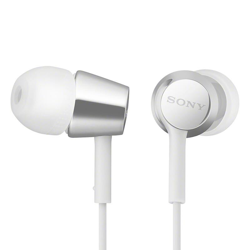 索尼MDR-EX155AP入耳式通话耳机白色(个)