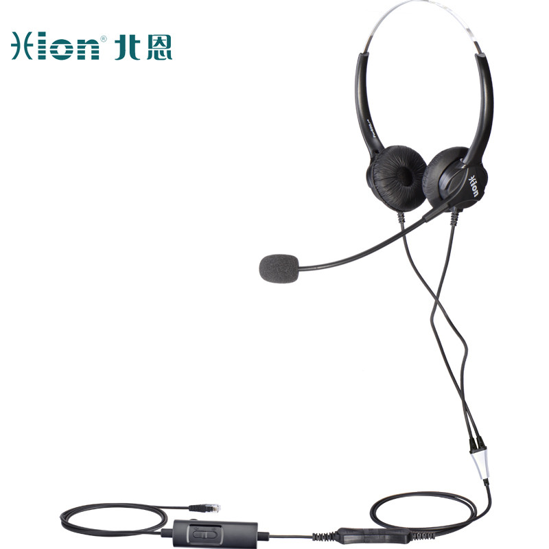 北恩（HION）FOR600D-QD 头戴式双耳话务耳机 水晶头 带线控（副）