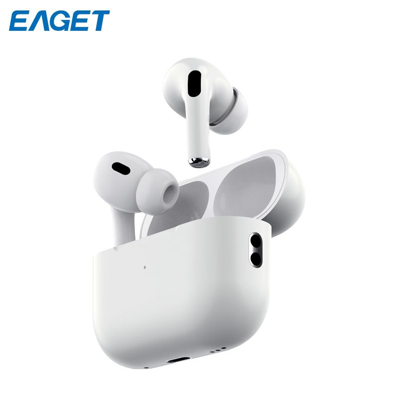 忆捷（EAGET） BE100-3Pro蓝牙无线耳机 蓝牙5.2 ENC通话降噪 IPX4级防水超长续航 HIFI音质 便携式 白色（个）