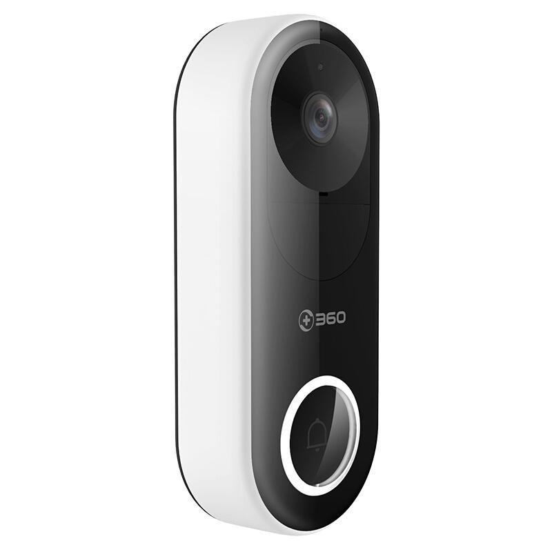 360 可视门铃D819智能摄像机摄像头可视门铃电子猫眼智能门铃远程监控无线wifi 访客识别视频通话超清夜视(个)