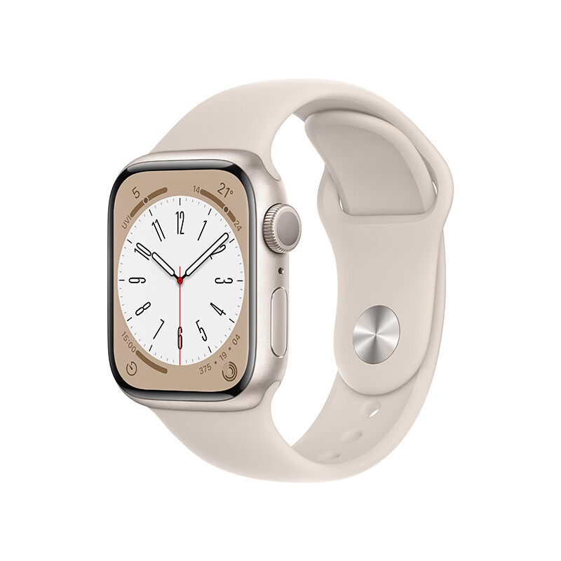 苹果Watch Series 8手表铝金属GPS款41毫米星光色（个）