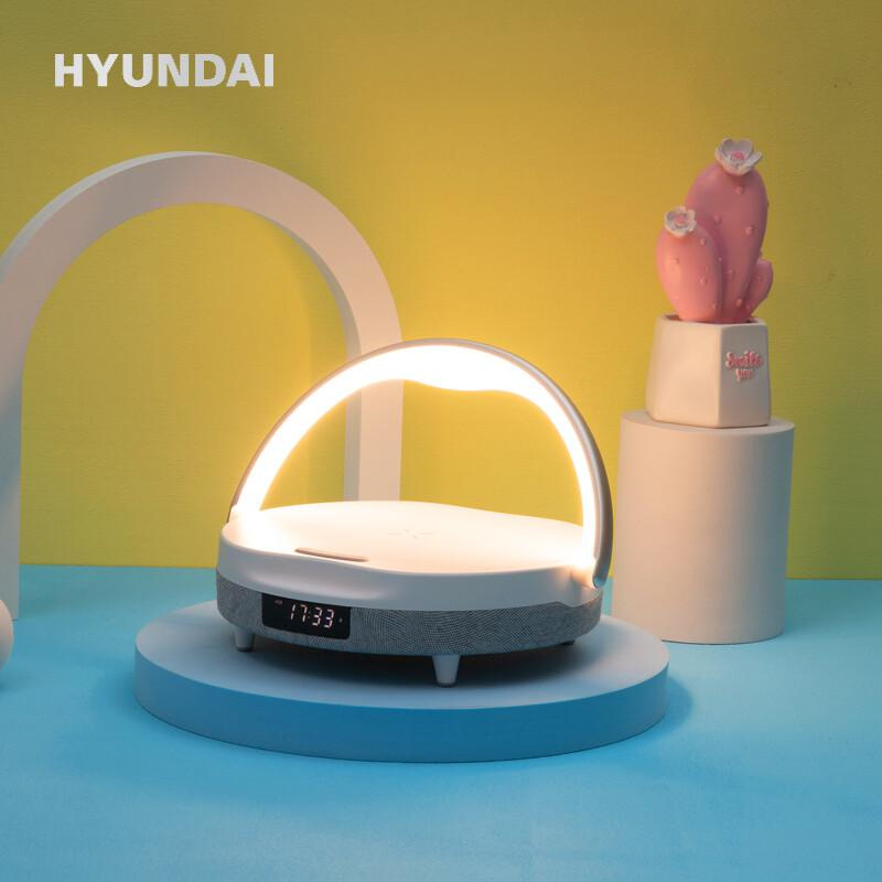 HYUNDAI韩国现代多功能充台灯时计闹钟音箱YH-C009Plus白色（个）