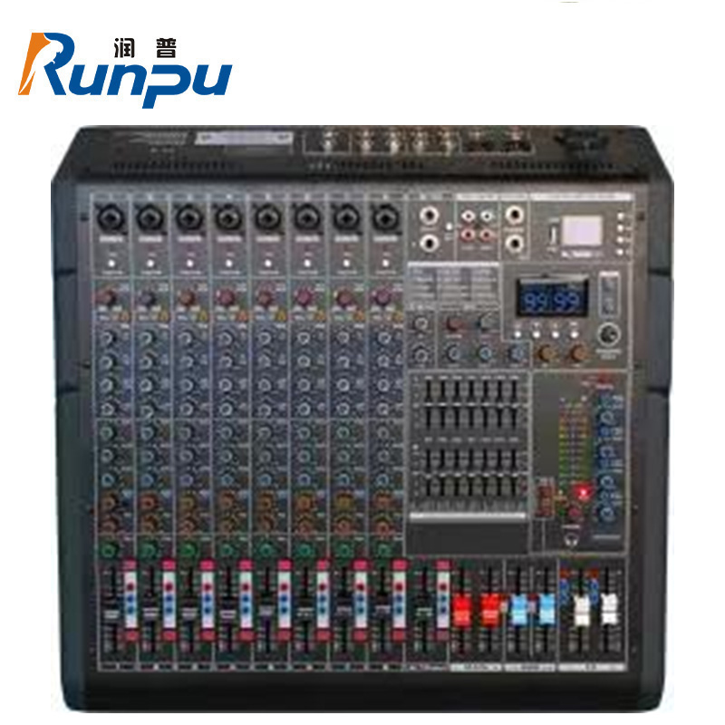 润普Runpu 国产化专业调音台舞台演出视频会议本地扩音模拟8路4编组4AUX输出调音台RP-MTY8008UX-C（组合定制）（台）