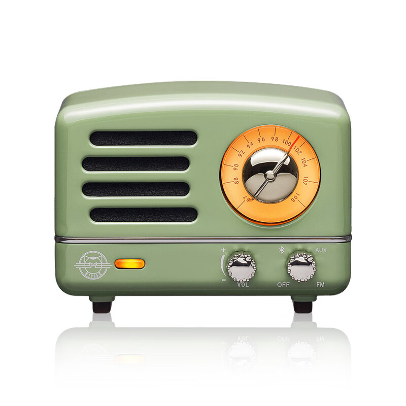 猫王收音机猫王音响 猫王小王子OTR无线便携式蓝牙音箱可爱复古小音响复古绿(个)