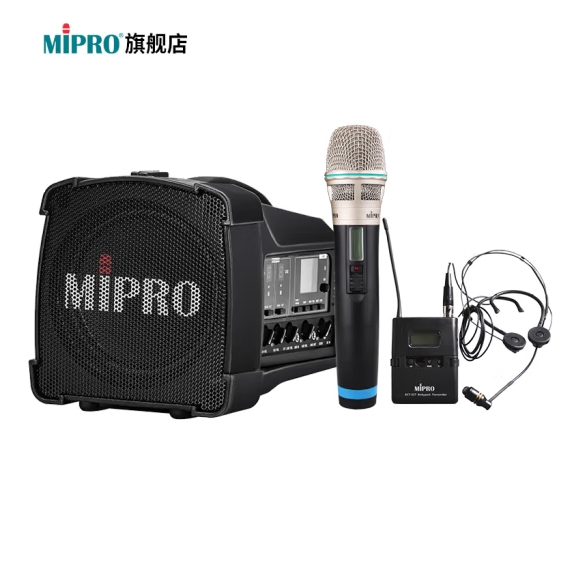 咪宝（MIPRO）MA-100DBII便携式移动蓝牙音响（ 配1手持1头戴话筒）(单位：台)