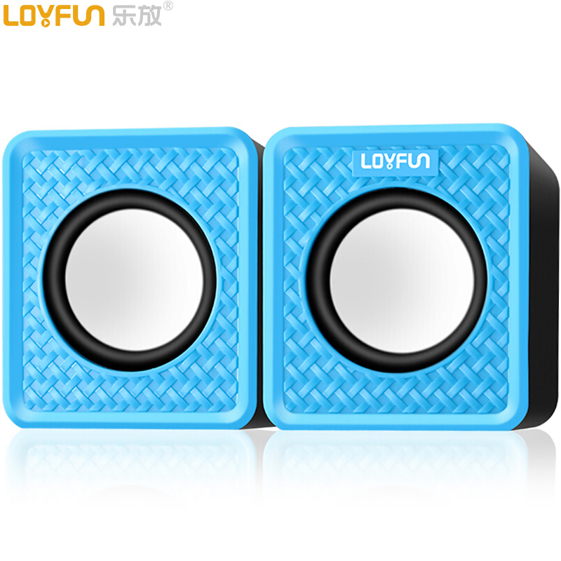 乐放（LOYFUN）LF－501 2.0声道USB电脑桌面小音箱（台）蓝