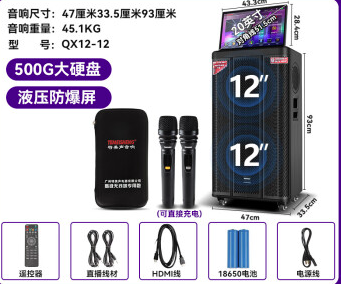 特美声（TEMEISHENG）QX12-12音响 【升级款】+20寸大屏+充电话筒(单位：套)