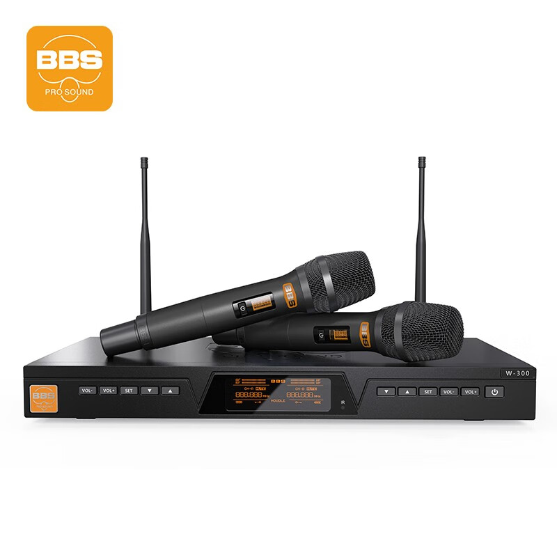 BBS W-300无线话筒家用K歌麦克风专业教学专用演出舞台主持KTV家庭 W-300标准版
