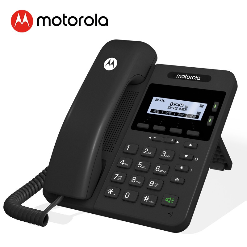 摩托罗拉 100IP-2P IP电话机 可POE供电+ 电源/黑色（套）