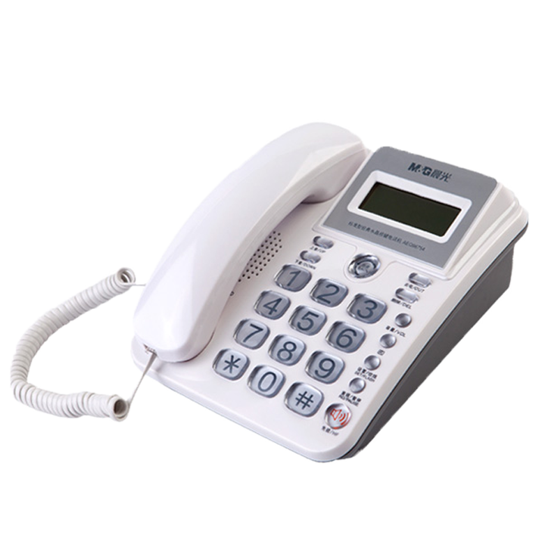 晨光（M&G）按键电话机有线坐式固定电话机座机家用办公坐机AEQ96754 白色（台）