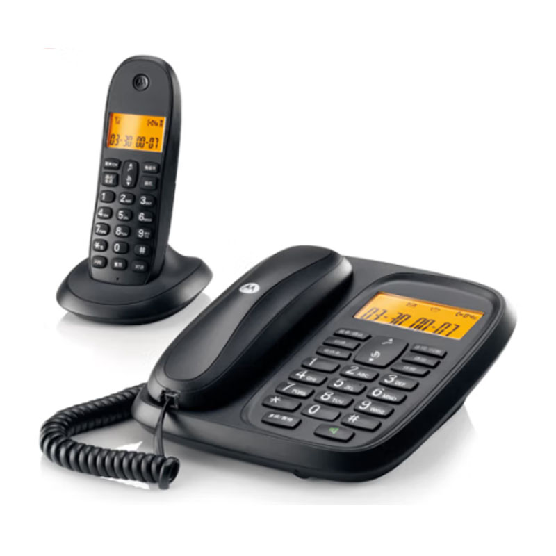摩托罗拉（Motorola）CL101C数字无绳电话机 子母机一拖一套装 黑色(单位：套)