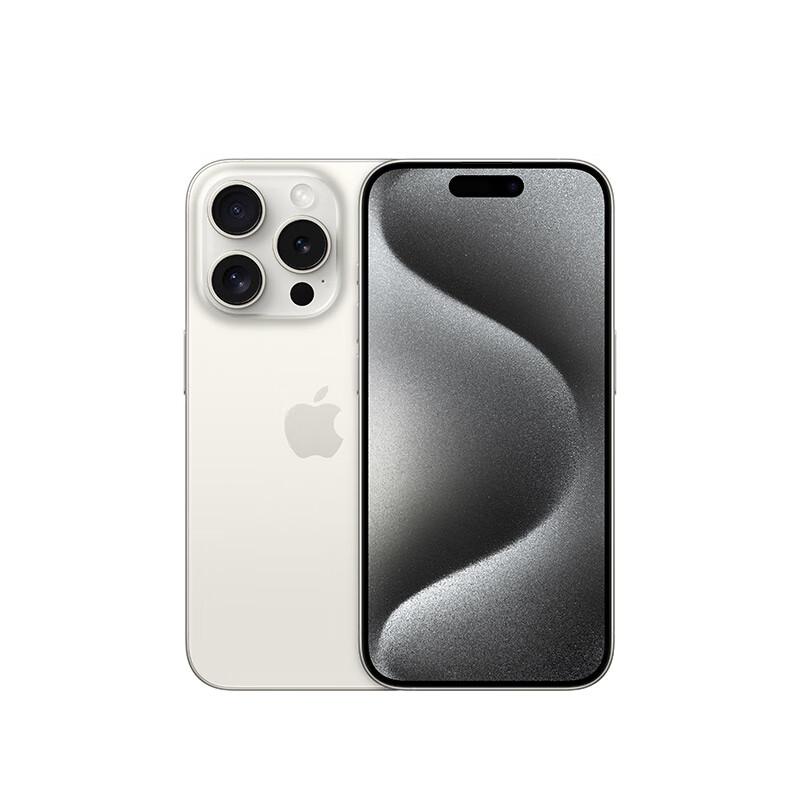 苹果（Apple）iPhone 15 Pro (A3104) 128GB 白色钛金属 支持移动联通电信5G 双卡双待手机（单位：台）