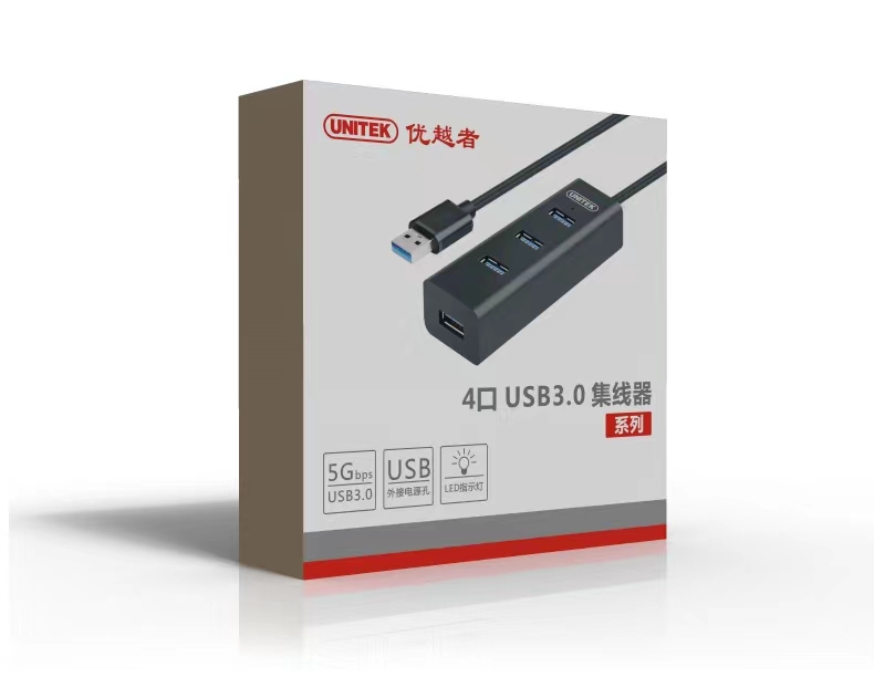 优越者（UNITEK）USB HUB1分4 1.2M（单位：个）