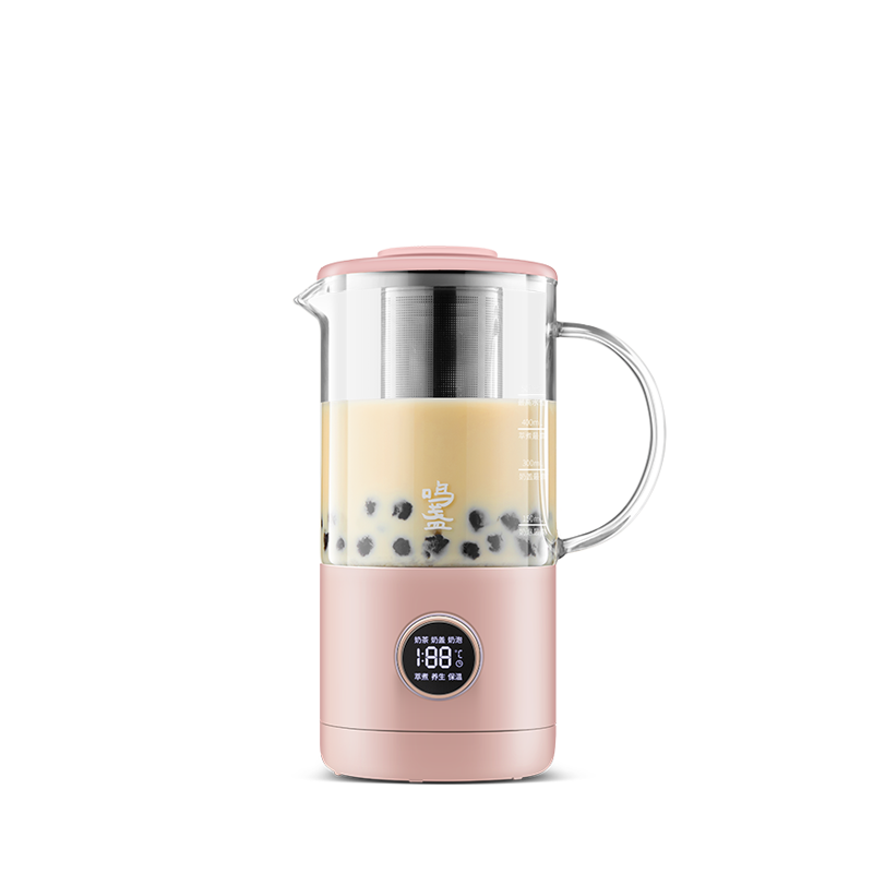鸣盏MZ402多功能奶茶机（台）粉色