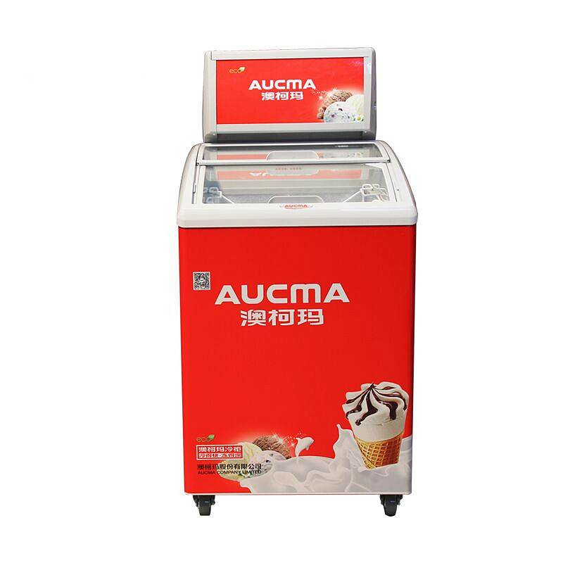 澳柯玛（AUCMA）SD-152 152L 弧形玻璃门 单门卧式雪糕冷冻柜（台）
