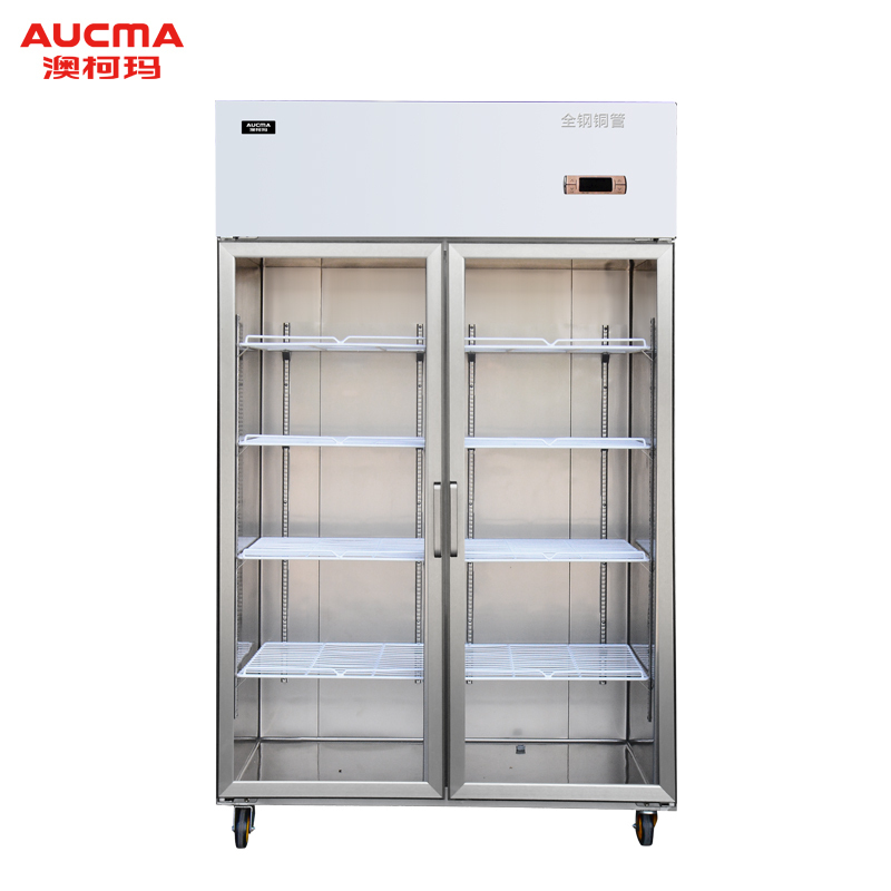 澳柯玛(Aucma) VC-1.0D2NGT-XB 860升 商用冷藏展示柜全铜管立式双门立柜(台)