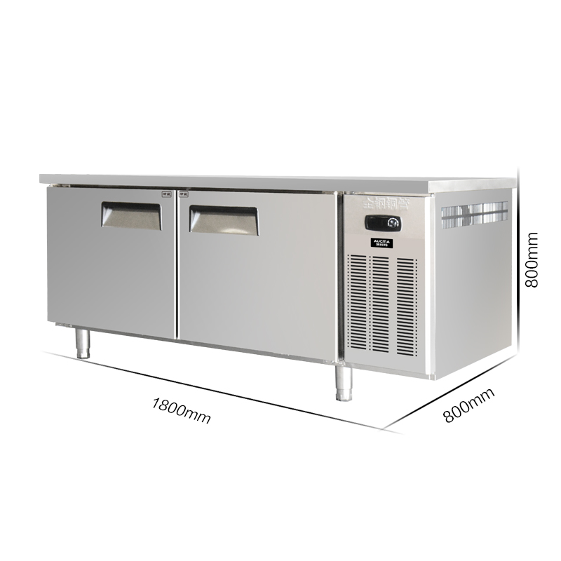 澳柯玛（AUCMA）冷藏保鲜工作台冰柜HC-0.5D2NR-XB（台）不锈钢色