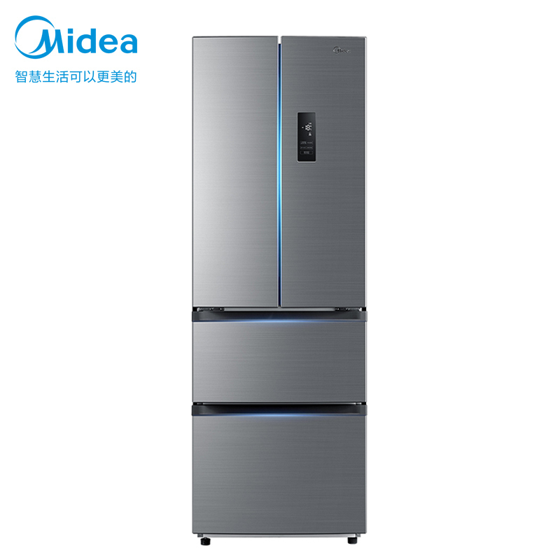 美的（Midea）BCD-323WTPM(E) 323升 变频一级能效风冷 法式对开门多门冰箱（台）星际银