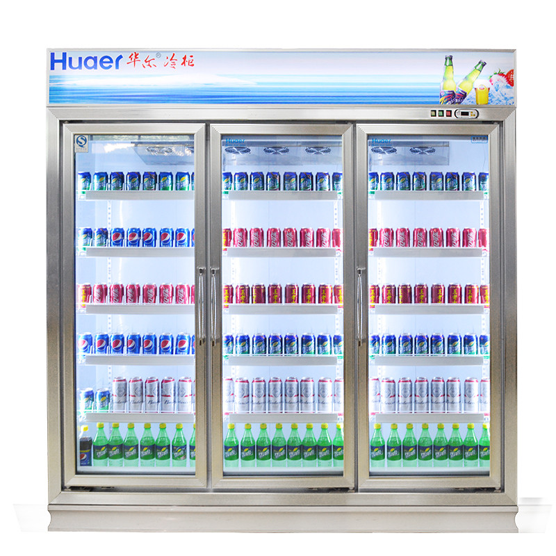 华尔Huaer 三门展示柜分体机 立式冷藏柜水果保鲜柜冷饮柜2215*800*2170mm（单位：台）