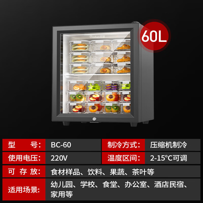 格盾 GD-BC60小冰箱小型冷藏柜 60升带锁（台）